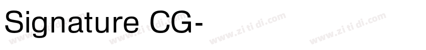 Signature CG字体转换